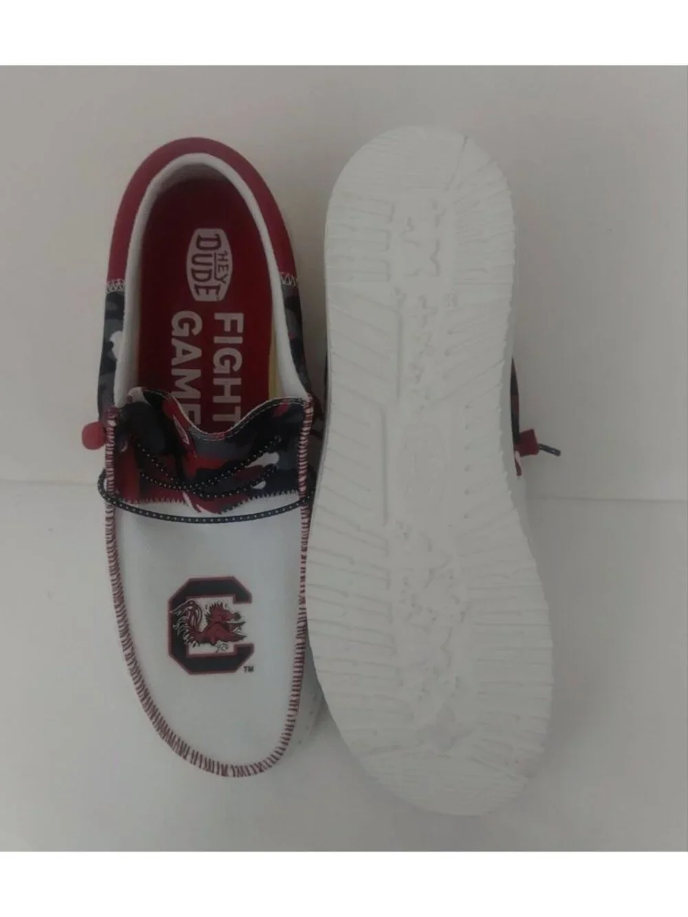 Hey Dude Wally Mens Size 15 South Carolina Gamecocks Casual Slip On Shoes Loafer